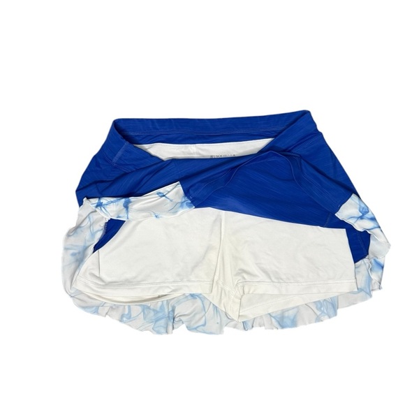 Sofibella 14 inch Tennis Skirt Cobalt Melange and Aqua Size Large - Picture 5 of 10